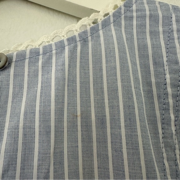 NWT FREE PEOPLE GOOD FEELS BLUE STRIPED PEPLUM TOP SIZE S - Picture 5 of 7